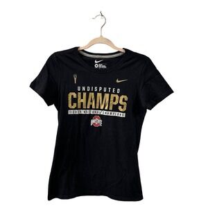 Nike Ohio State Buckeyes T-Shirt Womens M‎ National Champions 2014 Slim Fit